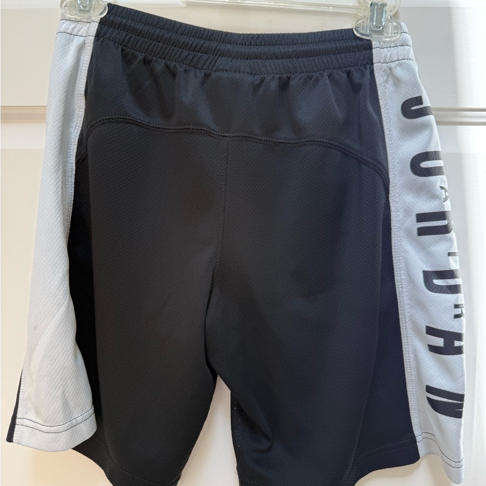 Jordan Black and Gray Athletic Shorts with Elastic Waistband